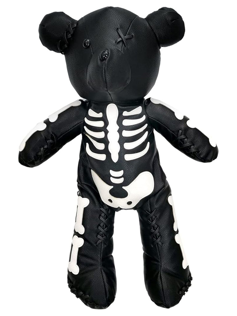 She finds her vintage story in this Skull Violent Teddy Bear Backpack
