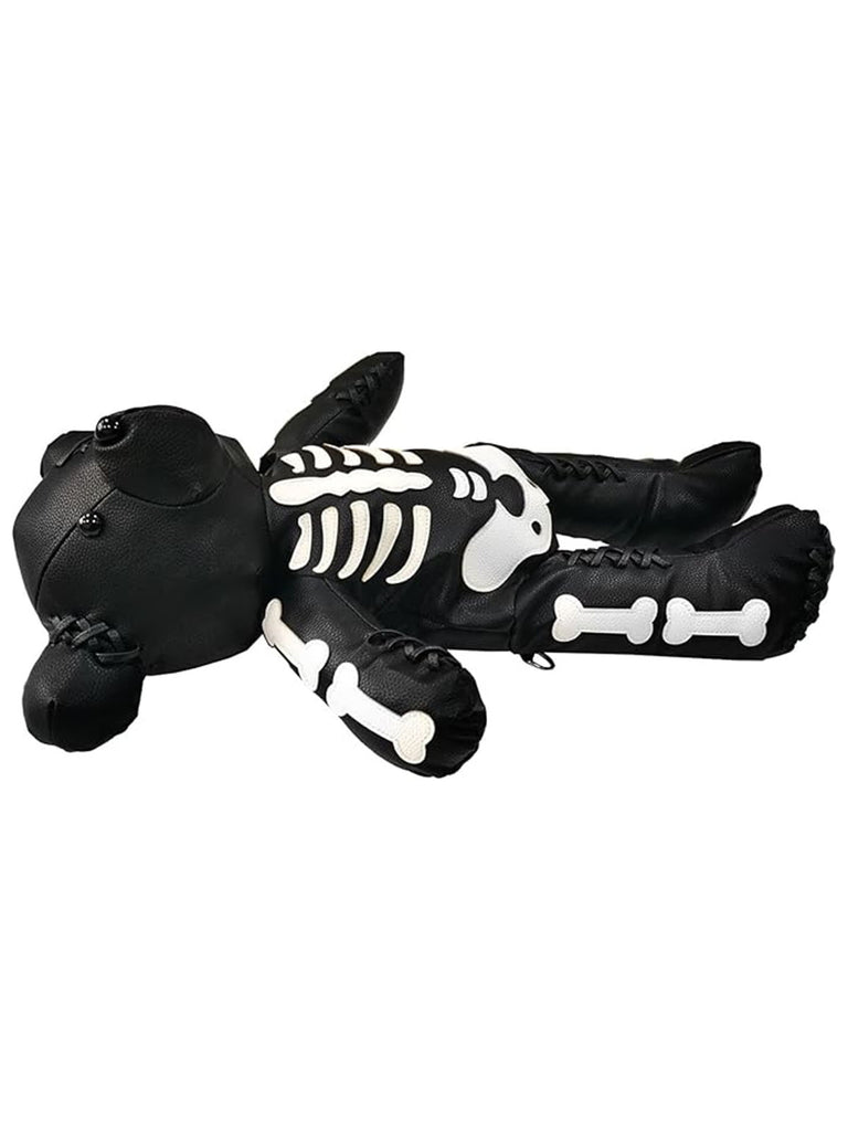 This Skull Violent Teddy Bear Backpack whispers vintage secrets to those who notice