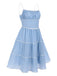 Sky Blue 1950s Strap Polka Dot Swing Dress — vintage elegance for the modern woman