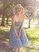 She slips into this Sky Blue 1950s Strap Polka Dot Swing Dress and suddenly it's a 1950s daydream