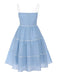 Sky Blue 1950s Strap Polka Dot Swing Dress — the kind of 1950s dress that makes strangers smile