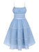 Sky Blue 1950s Strap Polka Dot Swing Dress: where 1950s romance meets her modern spirit
