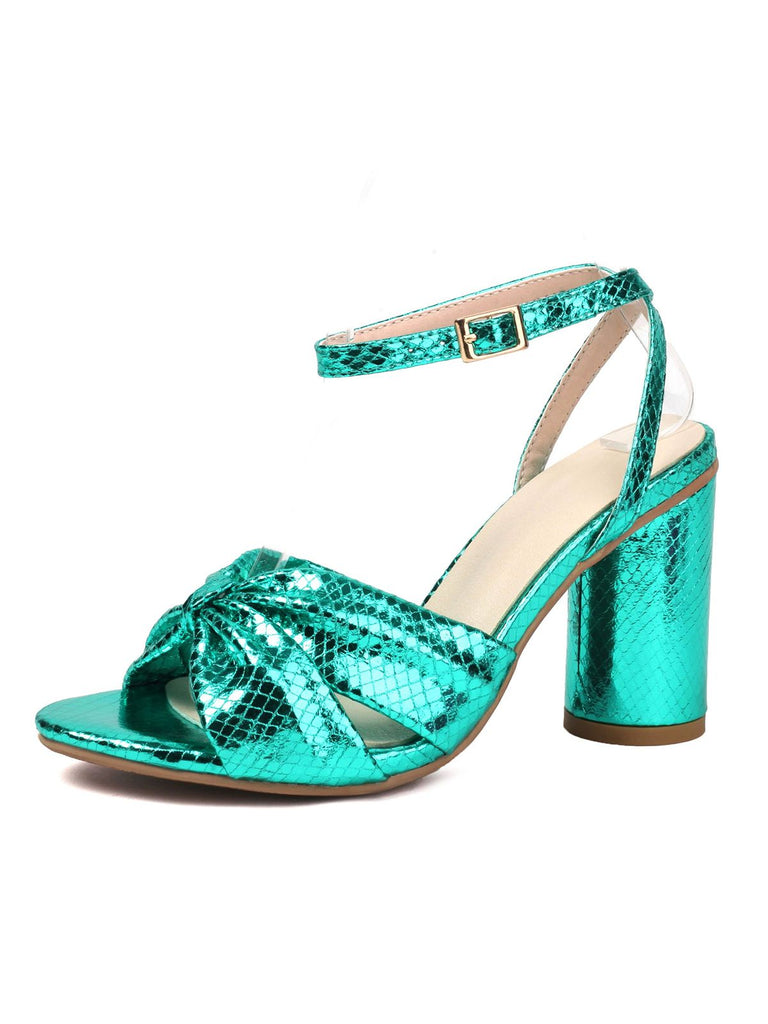 Snakeskin Print Round Toe Heels: timeless vintage elegance she makes her own
