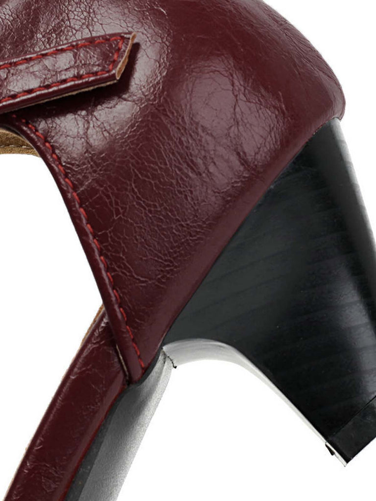 Solid Bow Ankle Strap Mary Jane Heels, vintage shoes, retro heels - perfect for women who love vintage and retro fashion