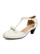 Solid Bow Ankle Strap Mary Jane Heels, vintage shoes, retro heels - perfect for women who love vintage and retro fashion