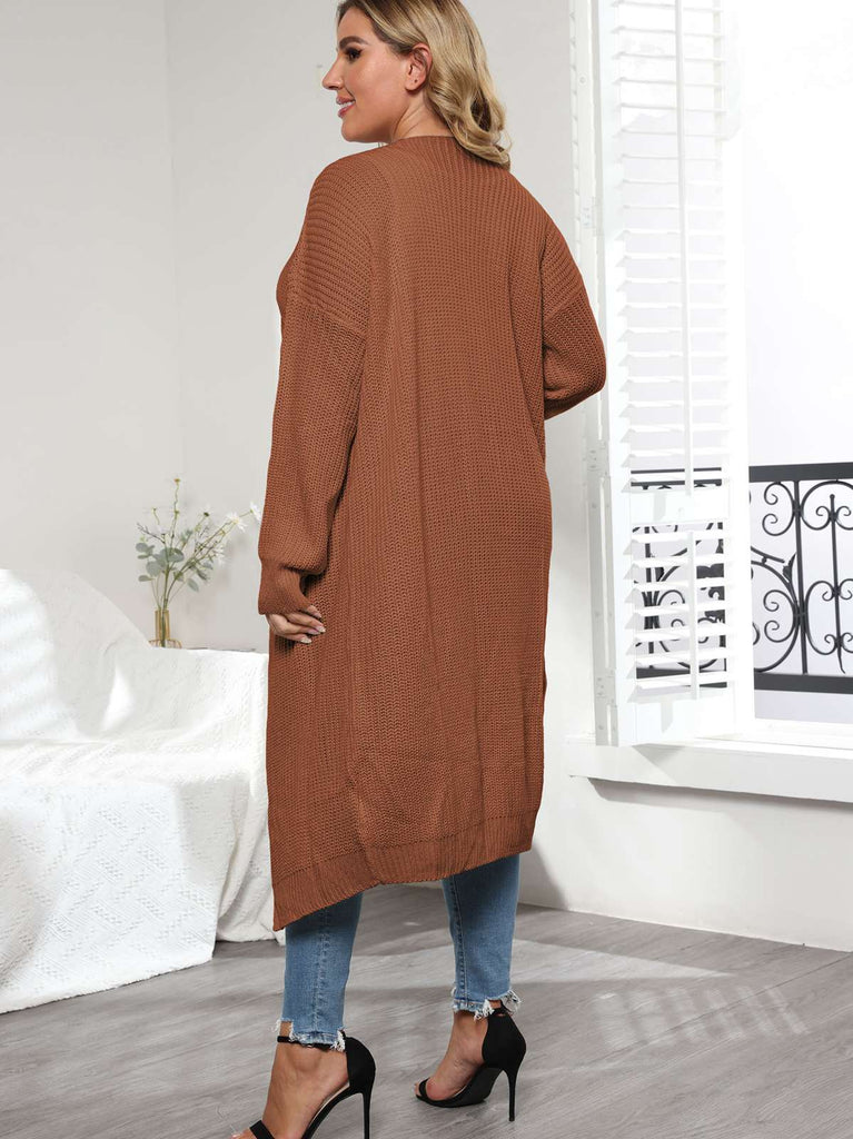 Solid Color 1960s Knitted Long Cardigan — vintage elegance for the modern woman