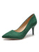 Solid Color Suede Thin Heels Pumps — vintage elegance for the modern woman