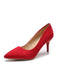 Solid Color Suede Thin Heels Pumps — vintage elegance for the modern woman