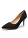 Solid Color Suede Thin Heels Pumps: timeless style reimagined