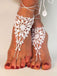 Solid Crochet Ankle Wrap Sandals - vintage fashion, retro style
