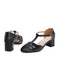 Solid Leather Hollow Roman Heel Shoes, vintage shoes, retro heels - perfect for women who love vintage and retro fashion