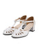 Solid Leather Hollow Roman Heel Shoes, vintage shoes, retro heels - perfect for women who love vintage and retro fashion