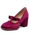 Solid Suede Mary Jane Bow Detail Pumps - vintage fashion, retro style