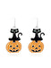 She adds this Spooky Halloween Cat And Pumpkin Earrings and suddenly it's vintage perfection