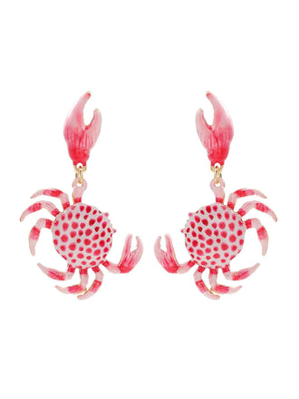 Spotted Crab Dangle Earrings - vintage jewelry, Art Deco for vintage lovers
