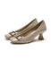 This Square Toe Patent High Heels Shoes whispers vintage secrets to those who notice