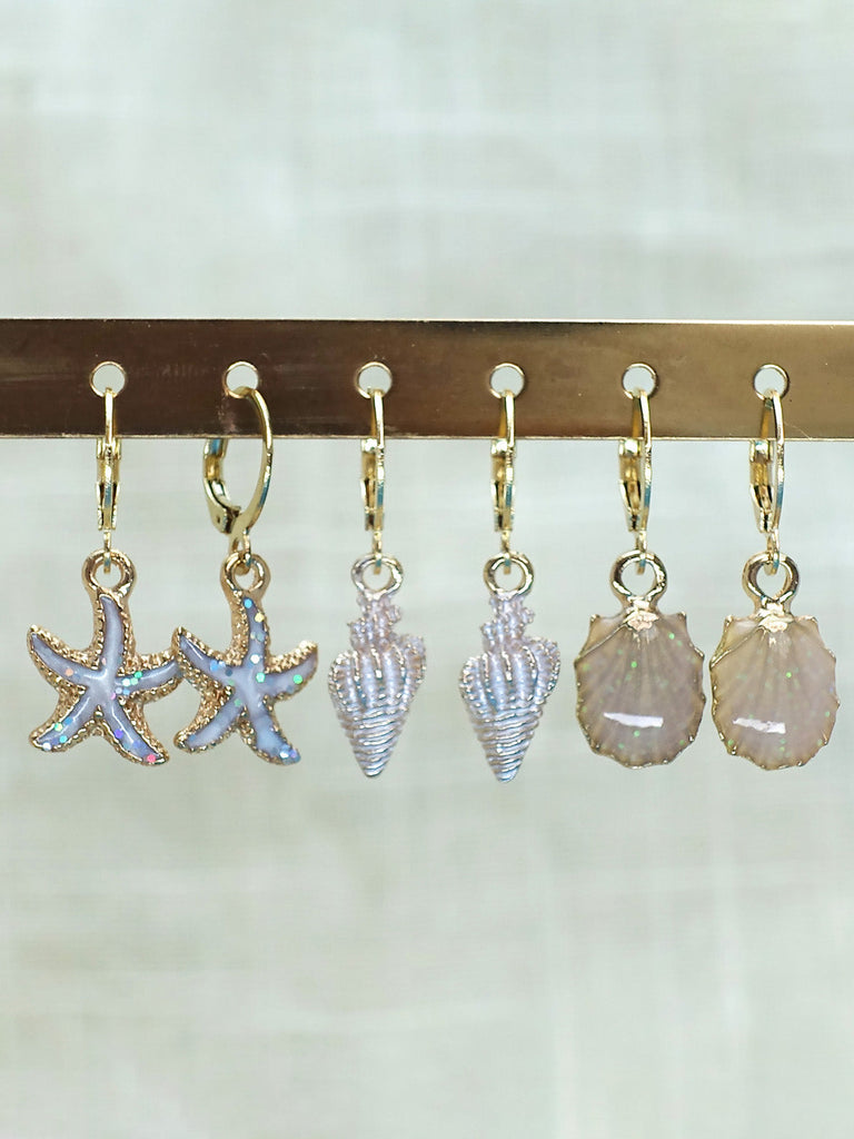 Starfish Shell Ocean Earrings 4