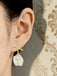 Starfish Shell Pearl Drop Earrings - vintage fashion, retro style