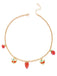 Strawberry Heart Pendant Gold Chain Necklace - vintage fashion, retro style, glamorous gold