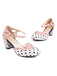Stripe & Polka Dots Buckled High Heel Shoes: timeless style reimagined