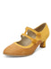 Suede Mary Jane Button Detail Heels - vintage shoes, retro heels