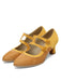 Suede Mary Jane Button Detail Heels - vintage shoes, retro heels