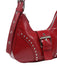True Red Steampunk Leather Rivets Shoulder Bag - vintage fashion, retro style, elegant red