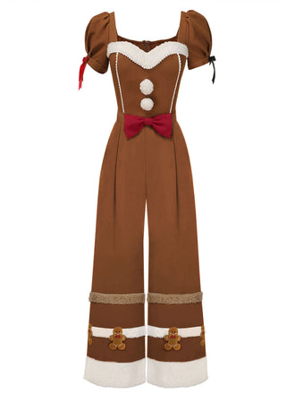 Turmeric 1950s Gingerbread Raw Hem jumpsuit - vintage jumpsuit, retro fashion