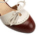 Two-Tone Bow Block Heel Mary Jane Pumps - vintage fashion, retro style for vintage lovers