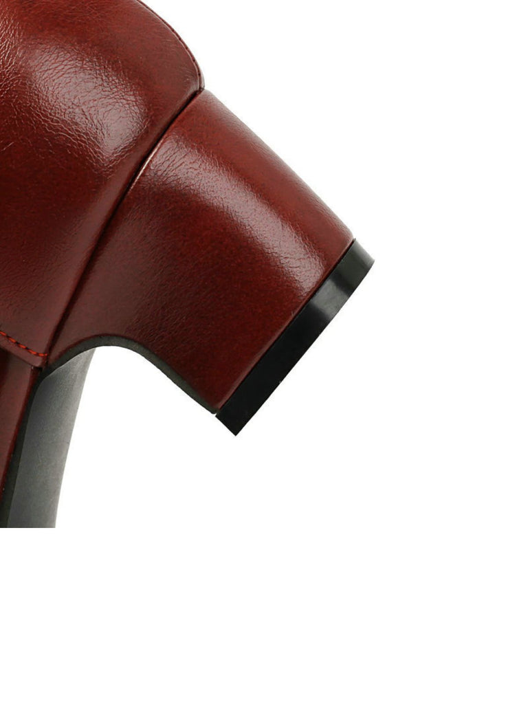 Two-Tone Bow Block Heel Mary Jane Pumps - vintage fashion, retro style for vintage lovers
