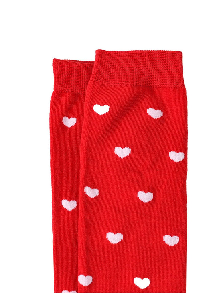 Valentine Heart Lip High-Thigh Socks — vintage style that transcends decades