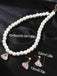 Valentine Imitation Pearl Necklace Rhinestoned | vintage jewelry, Art Deco