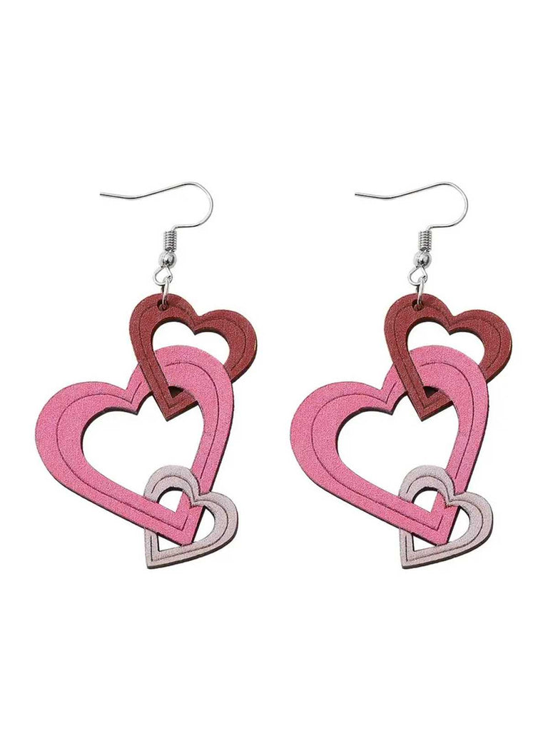 This Valentine Triple Layer Heart Drop Earrings carries vintage stories waiting to be told