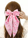 Valentine's Day Heart Print Bow Hairpin - vintage fashion, retro style