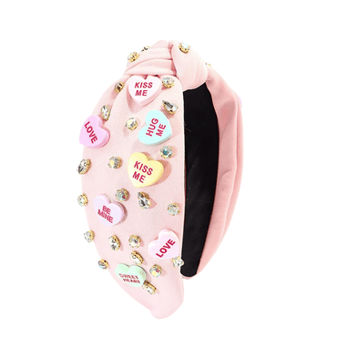 Valentine's Day Heart Rhinestones Headband - vintage fashion, retro style