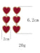 Valentine's Day Triple Heart-Shaped Pendant Earrings - vintage fashion, retro style