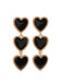 Valentine's Day Triple Heart-Shaped Pendant Earrings - vintage fashion, retro style