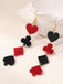 Valentine's Poker Card Suit Combo Earrings - vintage fashion, retro style
