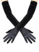 Velvet Party Solid Vintage Long Gloves: 1950s detail work for the woman who notices