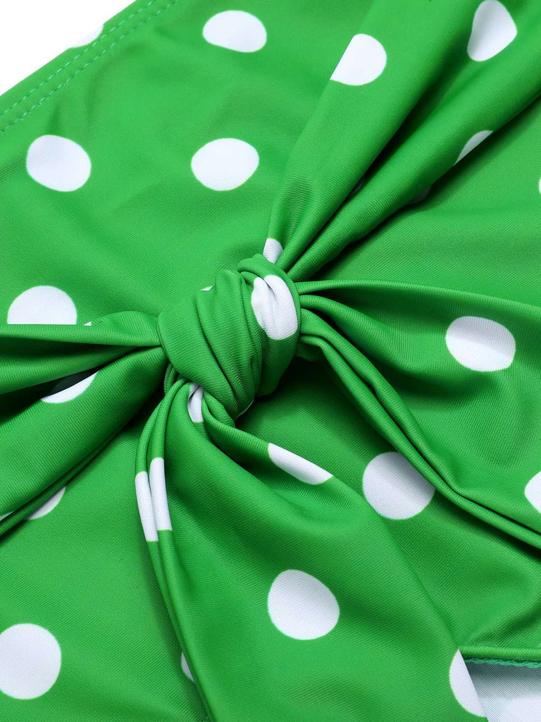 Vintage 1950s Polka Dots Strap Swimsuit, vintage swimsuit, pin-up swimwear - perfect for women who love vintage and retro fashion