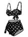 Vintage 1950s Polka Dots Strap Swimsuit, vintage swimsuit, pin-up swimwear - perfect for women who love vintage and retro fashion