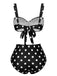 Vintage 1950s Polka Dots Strap Swimsuit, vintage swimsuit, pin-up swimwear - perfect for women who love vintage and retro fashion