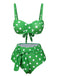 Vintage 1950s Polka Dots Strap Swimsuit, vintage swimsuit, pin-up swimwear - perfect for women who love vintage and retro fashion