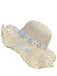 Vintage 3D Daisy Raffia Fringe Brim Sun Hat - vintage fashion, retro style