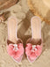 Vintage 3D Floral Pointed Toe Stiletto Sandals: beautiful vintage fashion, retro style, classic elegance with timeless appeal