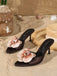 Vintage 3D Floral Pointed Toe Stiletto Sandals | vintage fashion, retro style, classic elegance - perfect for retro fashion enthusiasts