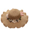 Vintage 3D Floral Raffia Fringe Brim Sun Hat, vintage fashion, retro style - perfect for women who love vintage and retro fashion