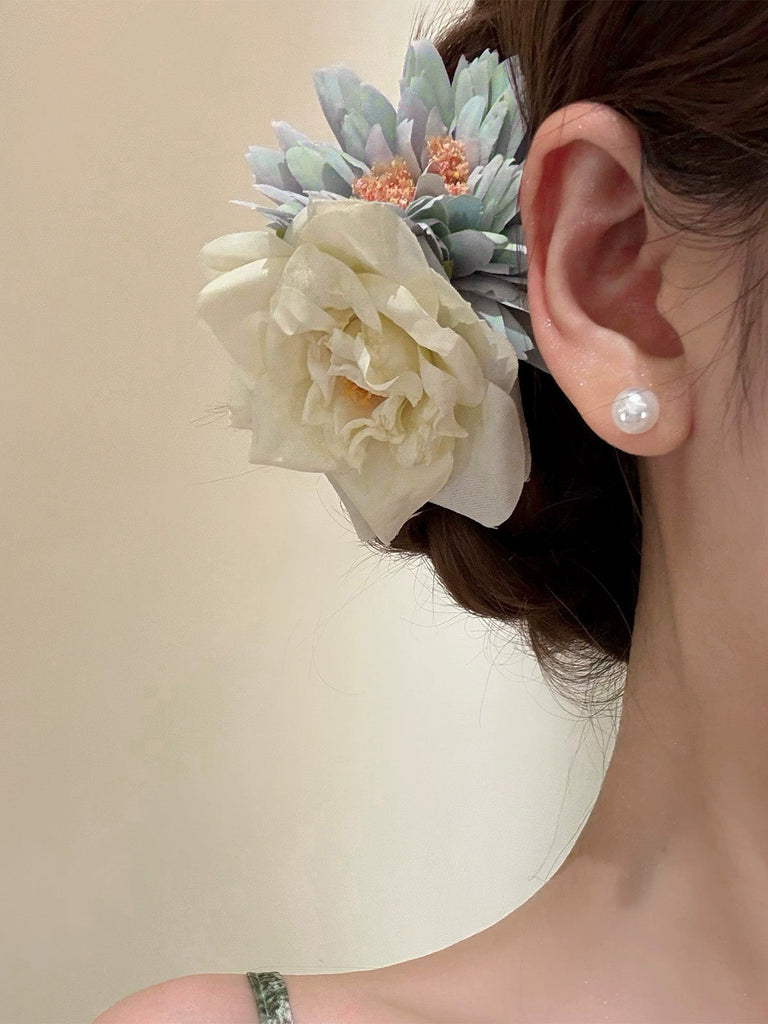 Vintage 3D Flower Side Hair Clip - vintage fashion, retro style
