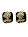Vintage Black & Gold Cubic Flower Earrings — the 1950s finishing touch that makes her outfit sing