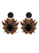 Vintage Black Spider & Spiderweb Earrings - vintage fashion, retro style, classic black